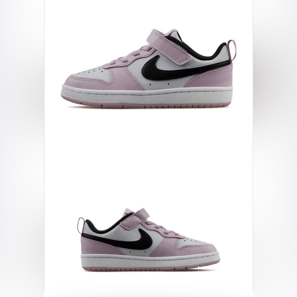 Nike Kid's court borough low 2 Sneakers in Pink and Black